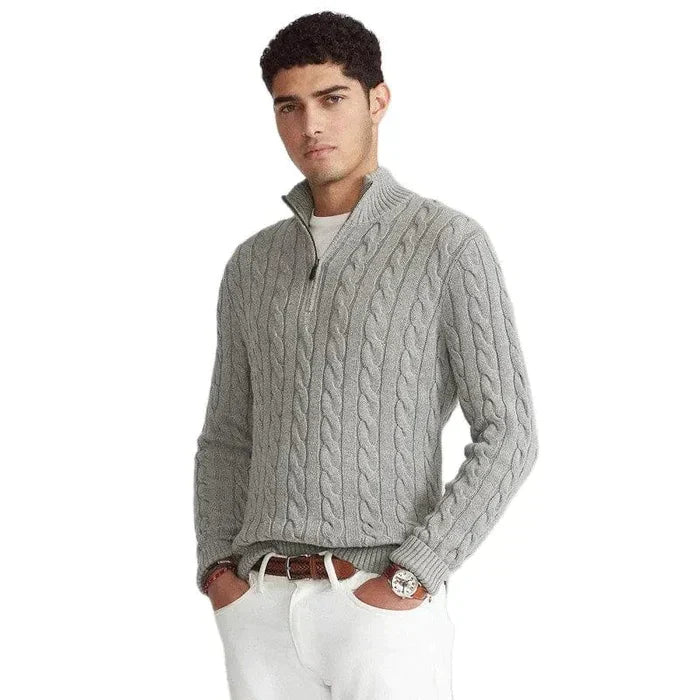 Levoire | Pull Homme Motif Rétro Gris