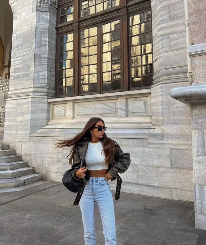 Levoire | Veste Biker En Fibre Synthétique