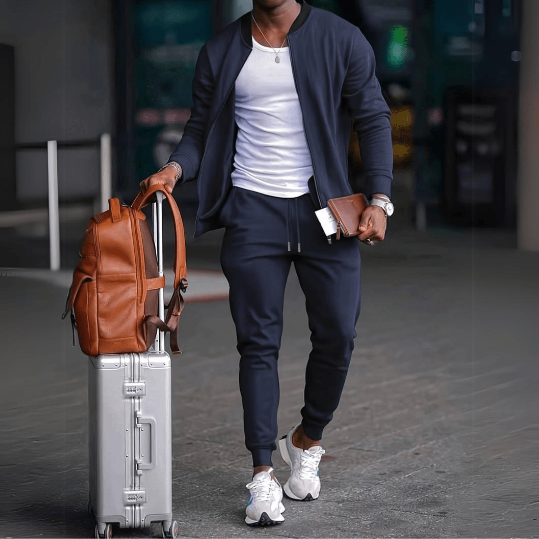 Levoire | Costume De Sport Pour Hommes Avec Manches Longues bleu marine