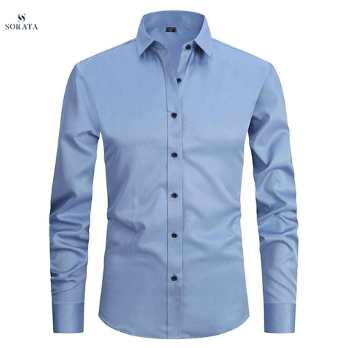Levoire | Chemise à manches longues stretch pour hommes Chemise sans repassage Confortable