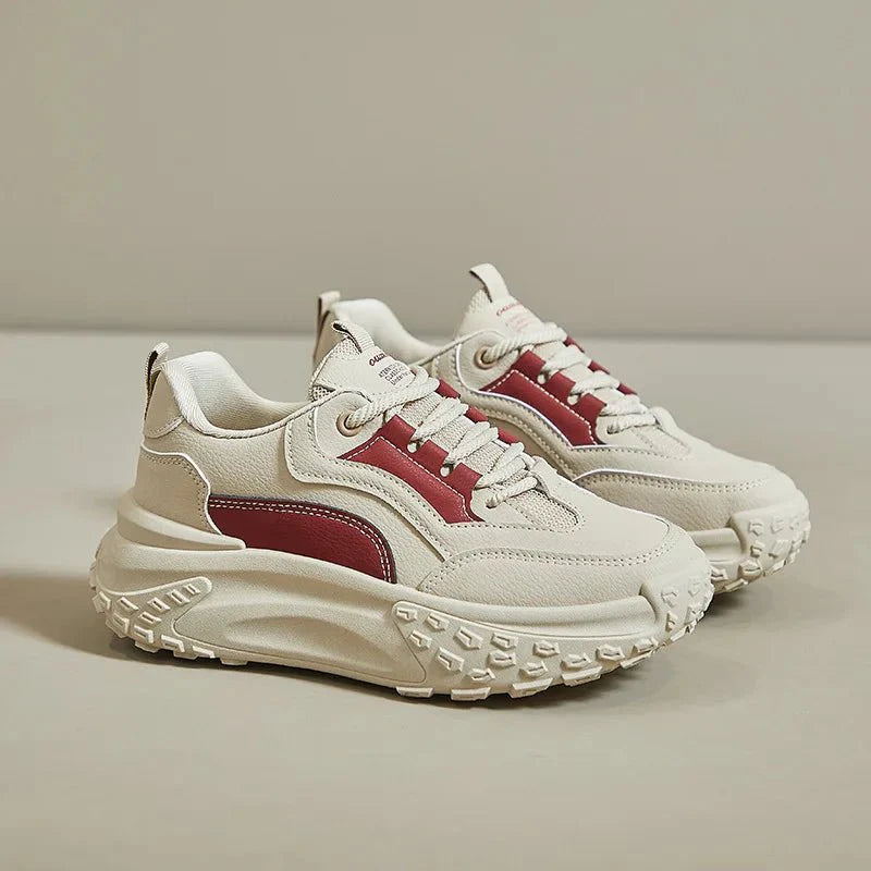Levoire | Baskets Confort Femme Rose-Rouge