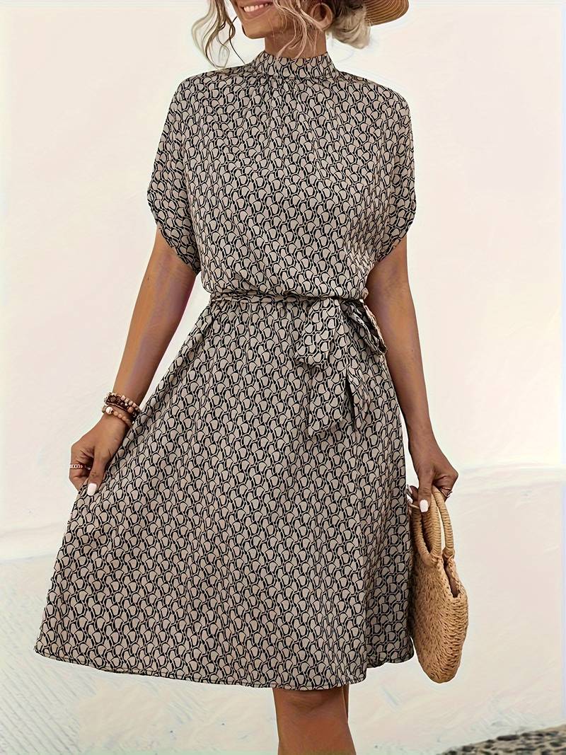 Levoire | Robe Ceinture Imprimée Pour Le Printemps Et L'Été Une couleur