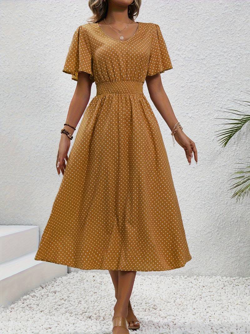 Levoire | Imprimé Robe À Manches Courtes Pour Le Printemps Et L'Été