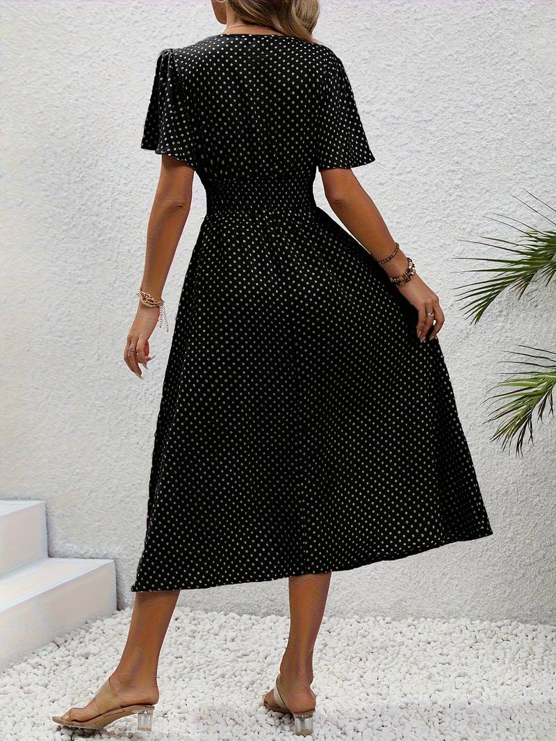 Levoire | Imprimé Robe À Manches Courtes Pour Le Printemps Et L'Été