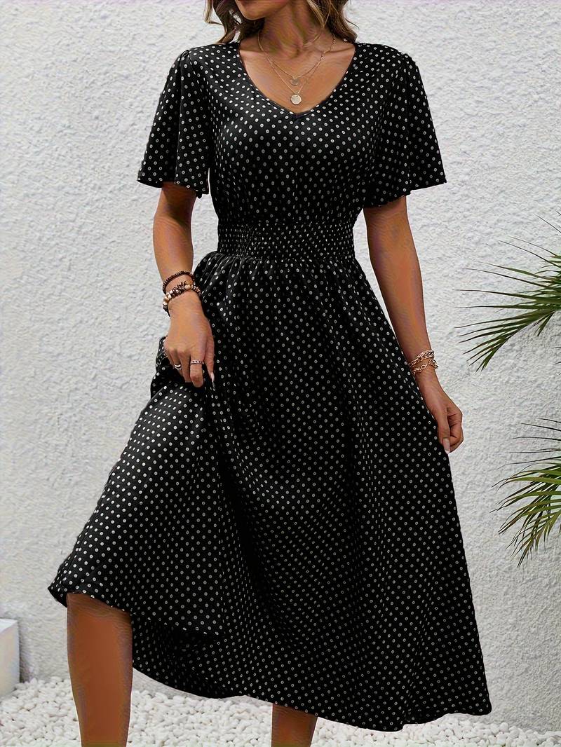 Levoire | Imprimé Robe À Manches Courtes Pour Le Printemps Et L'Été