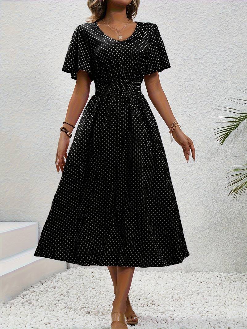 Levoire | Imprimé Robe À Manches Courtes Pour Le Printemps Et L'Été