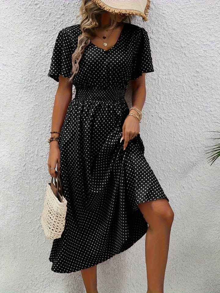 Levoire | Imprimé Robe À Manches Courtes Pour Le Printemps Et L'Été