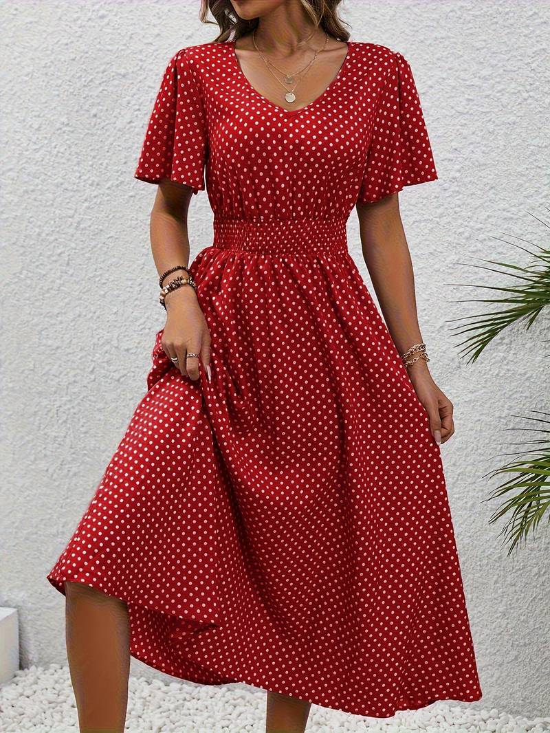Levoire | Imprimé Robe À Manches Courtes Pour Le Printemps Et L'Été