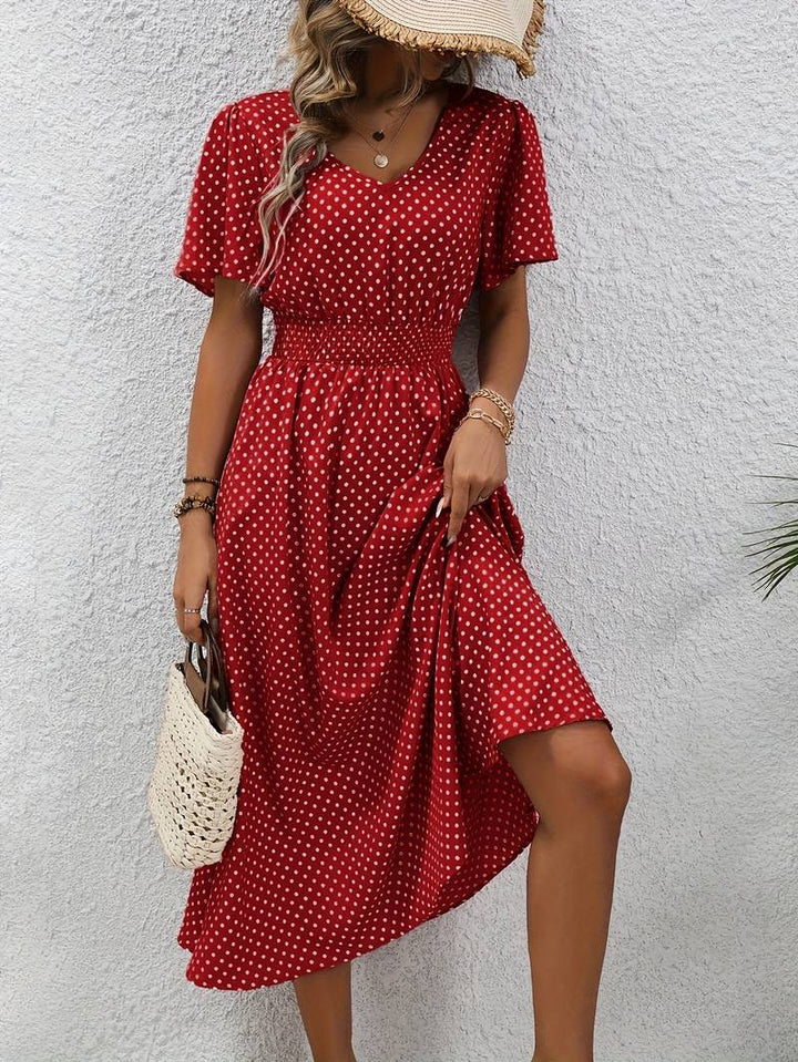 Levoire | Imprimé Robe À Manches Courtes Pour Le Printemps Et L'Été