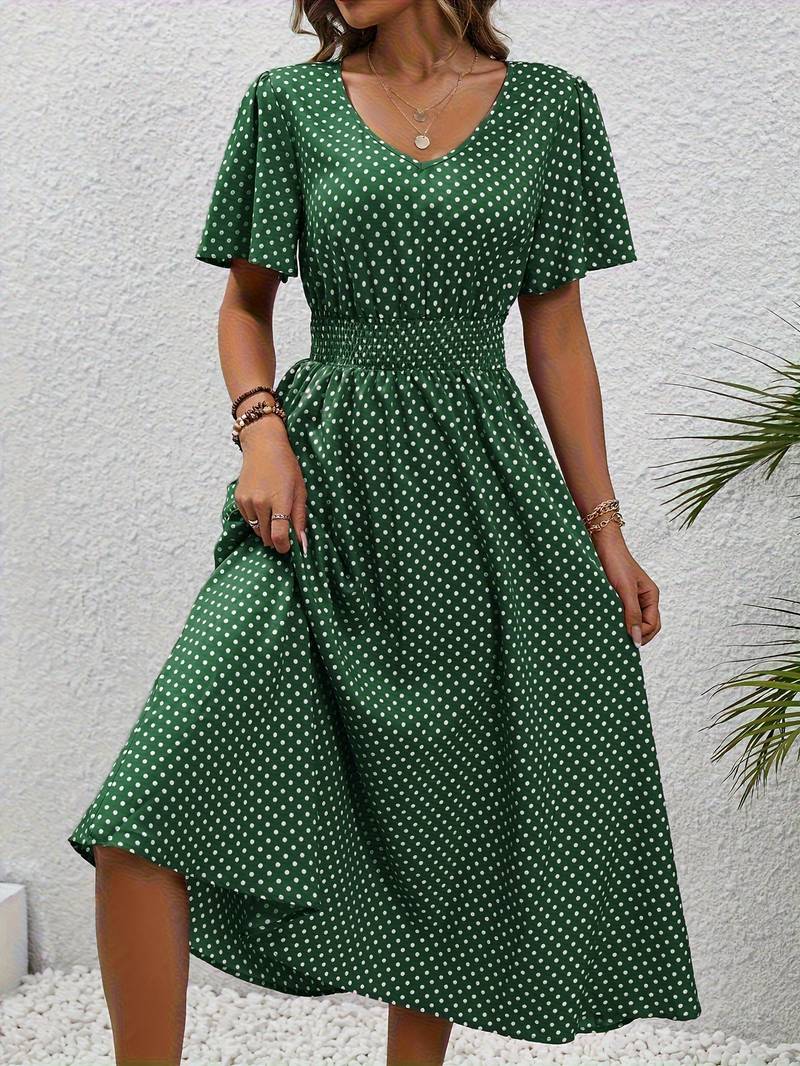 Levoire | Imprimé Robe À Manches Courtes Pour Le Printemps Et L'Été