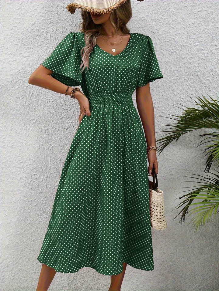 Levoire | Imprimé Robe À Manches Courtes Pour Le Printemps Et L'Été