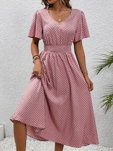 Levoire | Imprimé Robe À Manches Courtes Pour Le Printemps Et L'Été