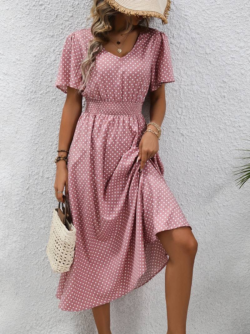 Levoire | Imprimé Robe À Manches Courtes Pour Le Printemps Et L'Été