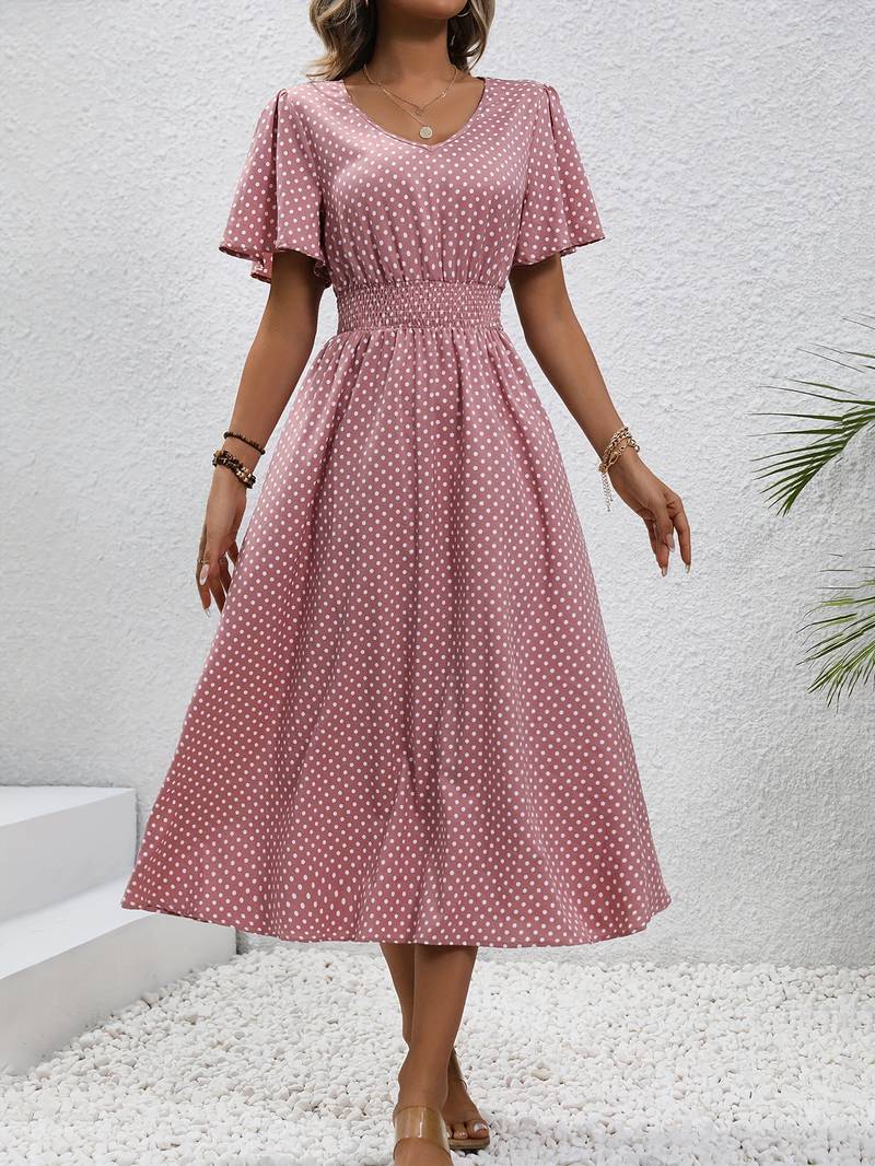 Levoire | Imprimé Robe À Manches Courtes Pour Le Printemps Et L'Été