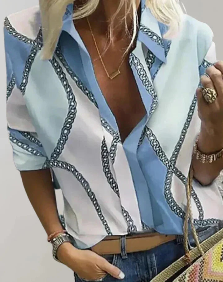 Levoire | Blouse À Manches Longues Pour Chaque Occasion Bleu