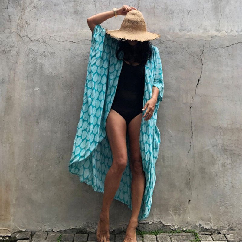 Levoire | Ranta Bikini Kimono Jacket Mer bleue une taille