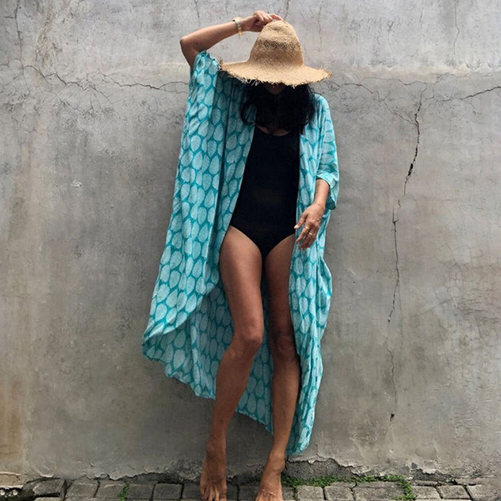 Levoire | Ranta Bikini Kimono Jacket Mer bleue une taille