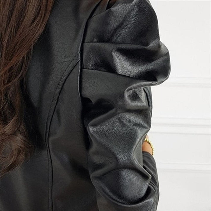 Levoire | Veste Courte Élégante En Simili Cuir Pour Femmes