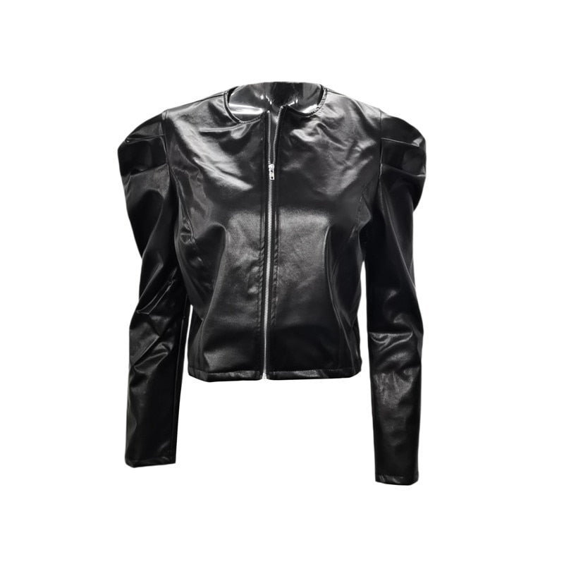 Levoire | Veste Courte Élégante En Simili Cuir Pour Femmes