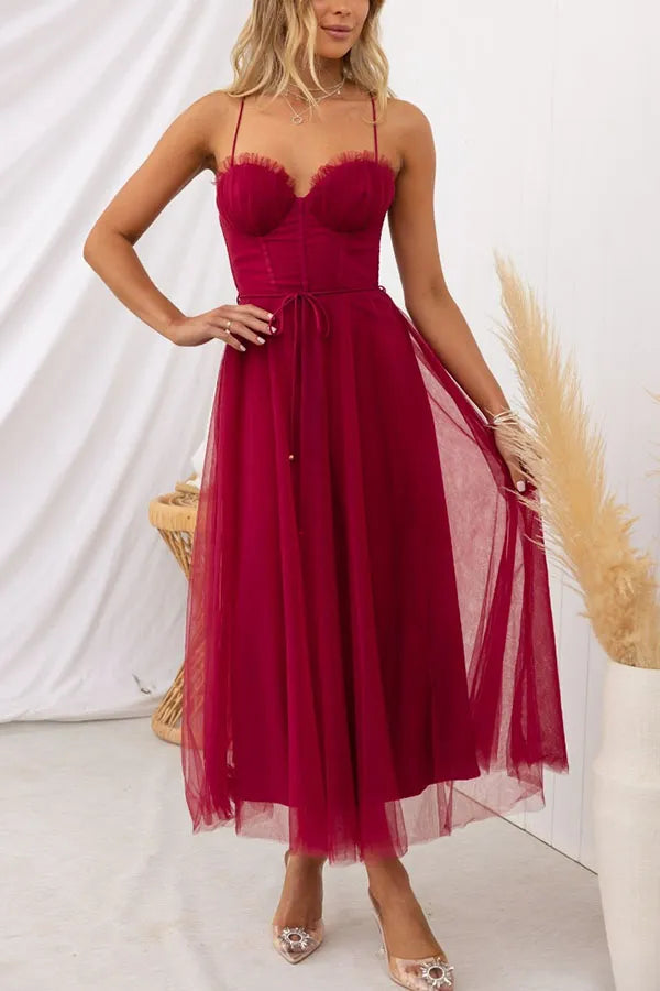 Levoire | Robe Maxi Stylée Pour Femmes Aurora Bordeaux