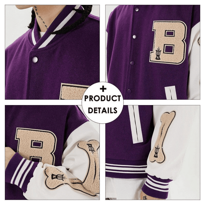 Levoire | Veste de baseball Veste pour femmes Sweatshirt Veste bombardier