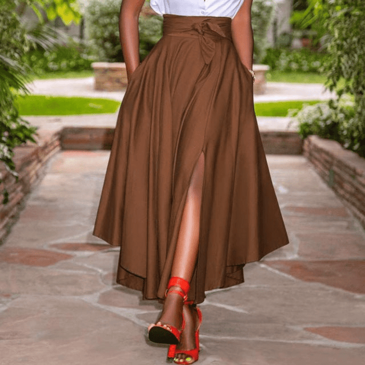 Levoire | Vintage et Moderne Jupe Longue Femme Jupe Braun
