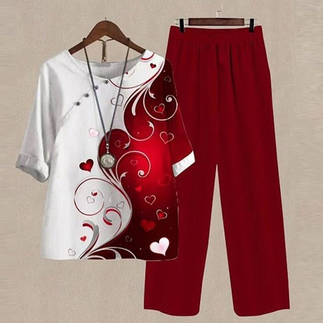 Levoire | Tenue D'Été Confortable Rouge