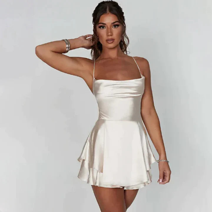 Levoire | Robe en satin à dos nu