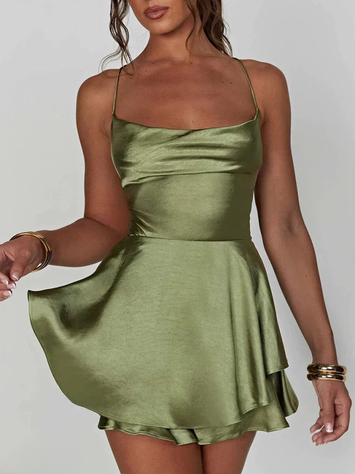 Levoire | Robe en satin à dos nu
