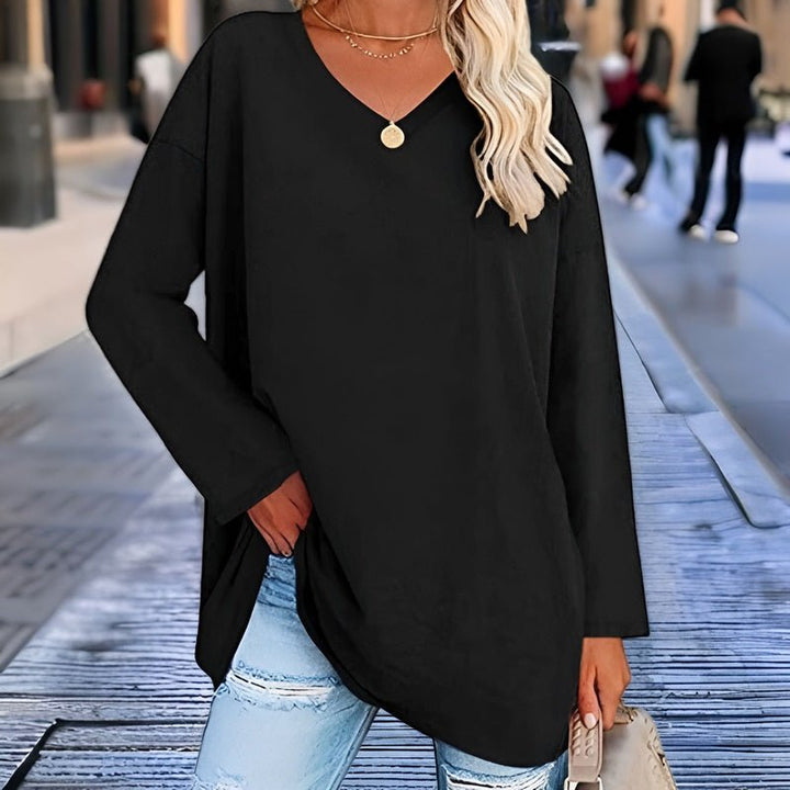 Levoire | Pull-Over À Manches Longues Optionnel Avec Décolleté En V Noir