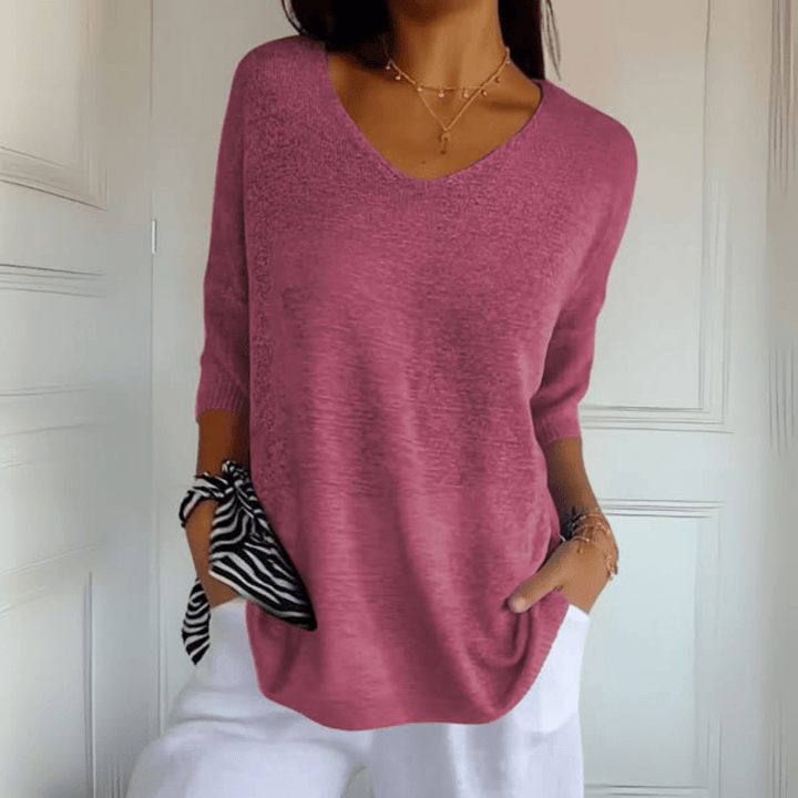 Levoire | Top À Col En V Brodé Rosa