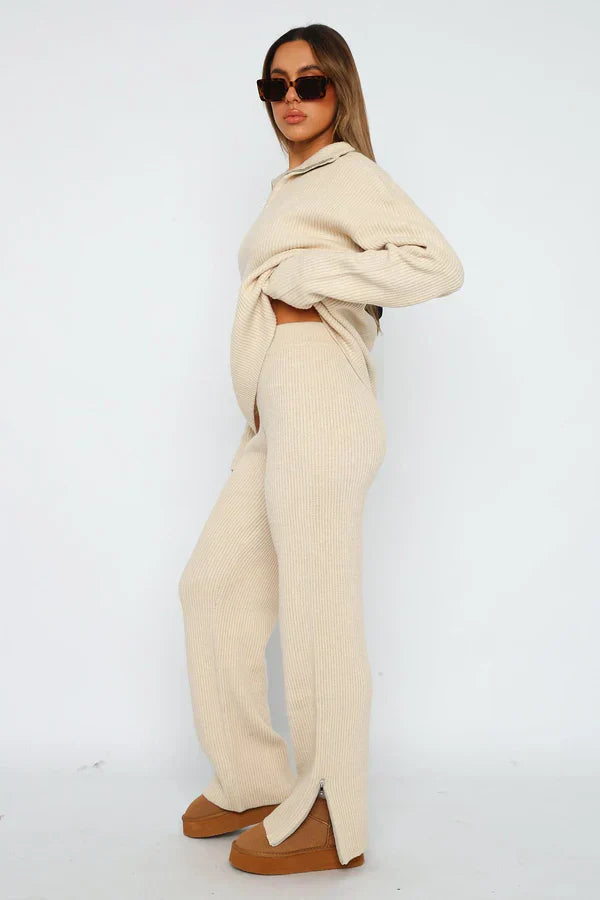 Levoire | Ensemble De Loungewear Pour Femmes Confortable, Élégant, Doux Et Idéal Pour Les Journées Cocooning Khaki