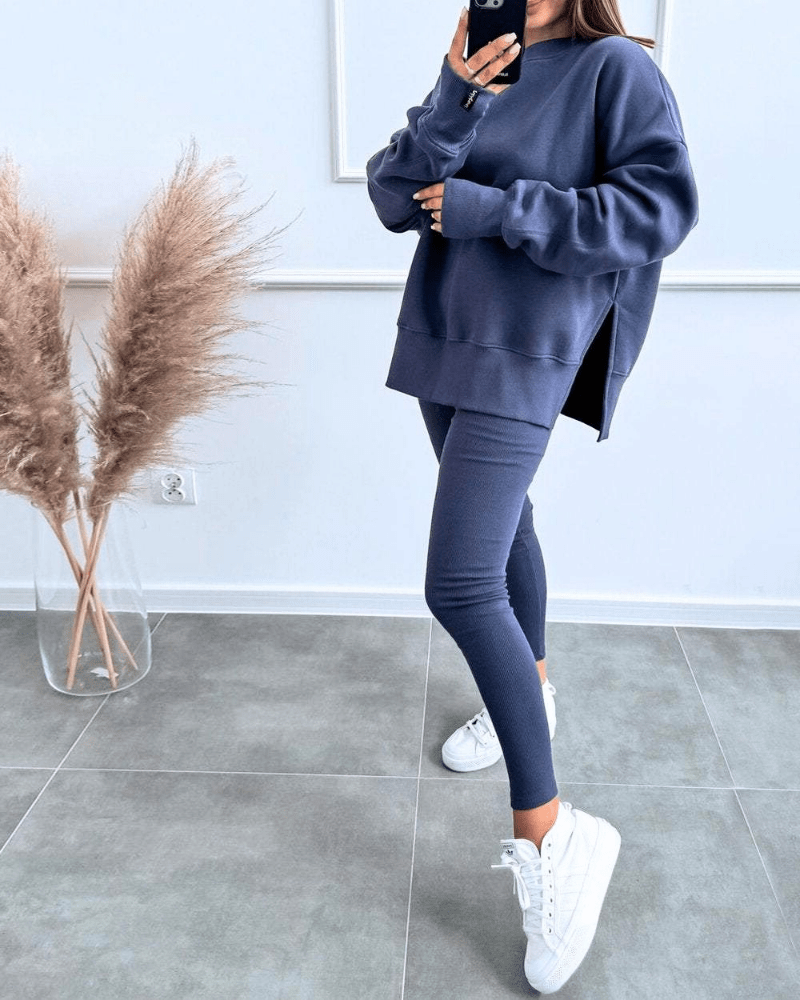Levoire | Veste Automne Femme Élégante Chaude Confort Bleu