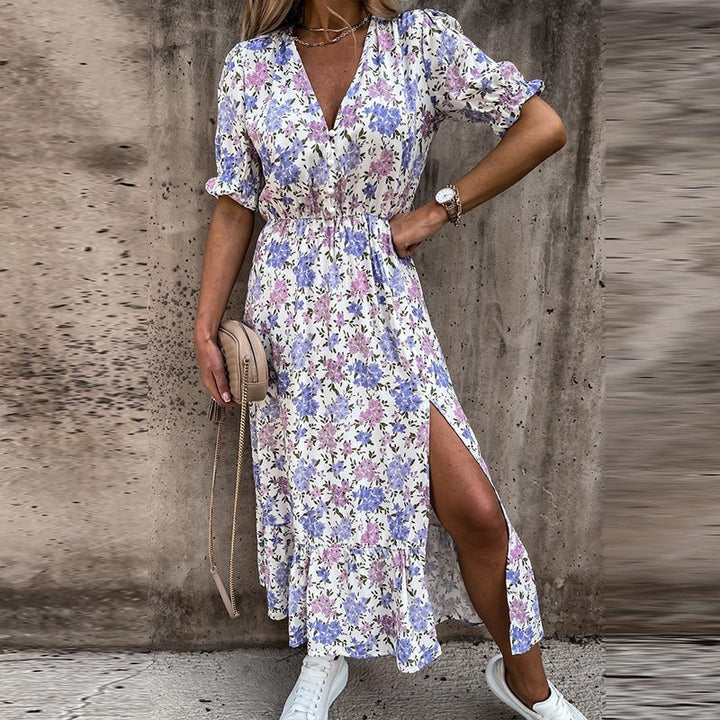 Levoire | Robe D'Été Éclatante Blanc Purpurine
