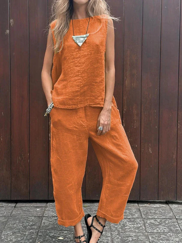 Levoire | Ensemble D'Été Fait À La Main Orange