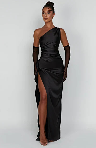 Levoire | Robe Maxi Élégante Design Intemporel Noir