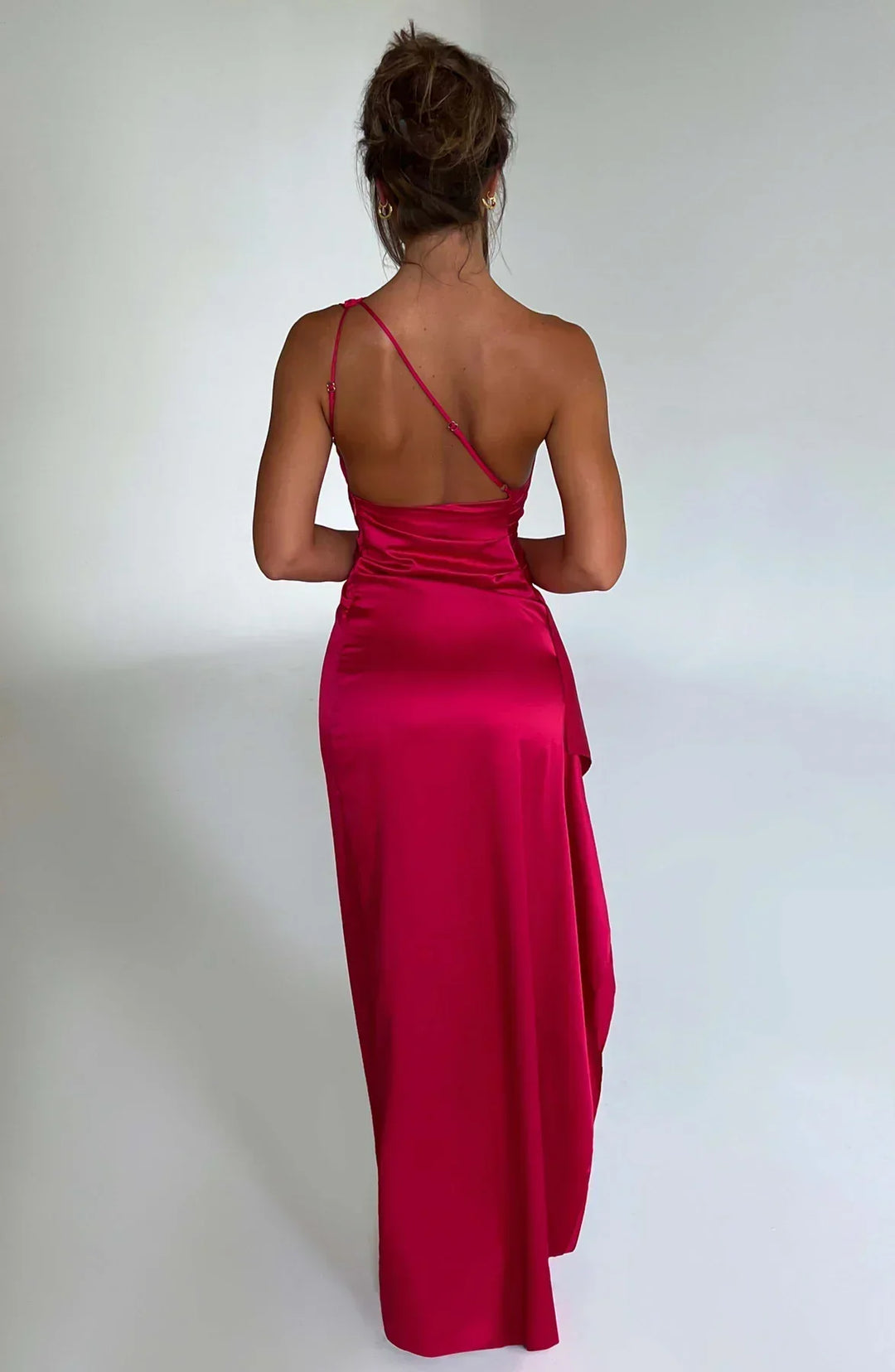 Levoire | Luxe Satino Robe À Une Épaule Avec Fente