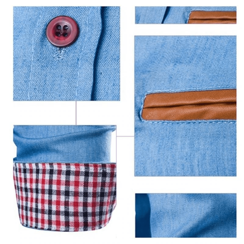 Levoire | Chemise homme en denim Blouse Polo en denim intemporel à manches longues