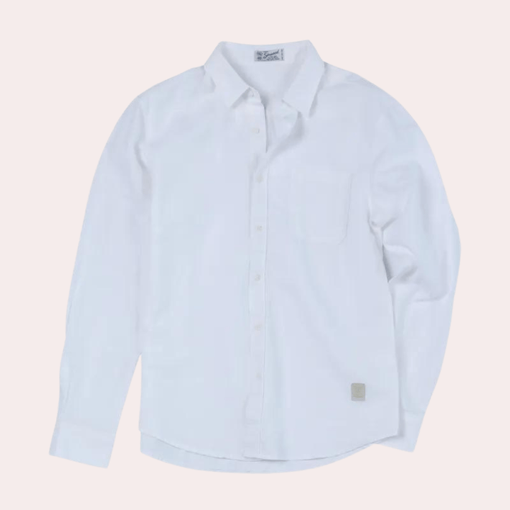 Levoire | Chemise Homme Aérée et Confortable Blouse Élégante Blanc