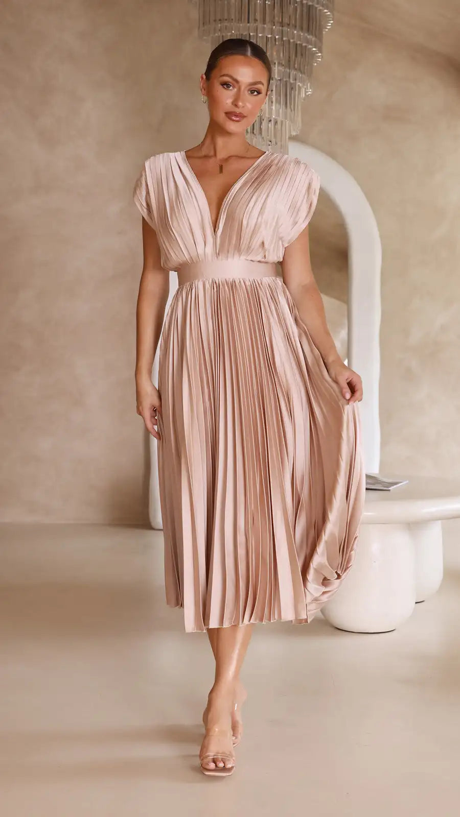 Levoire | Valahti Midi Robe Champagne