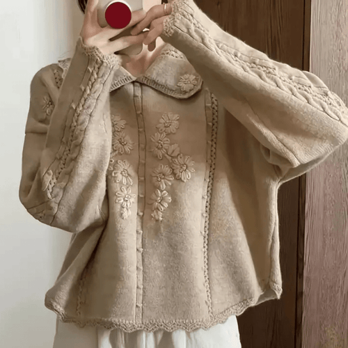 Levoire | Pull en khaki polyvalent pour femmes Sweatshirt Jumper Gilet