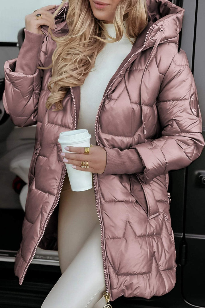 Levoire | Veste D'Automne Chaude En Mélange De Coton Rosa