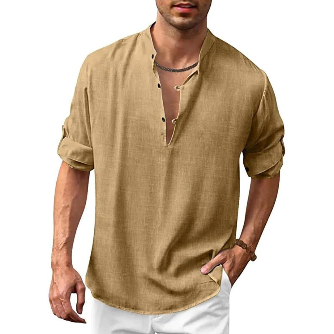 Levoire | Chemise Pour Hommes Élégante Élégance, Confort & Polyvalence Khaki