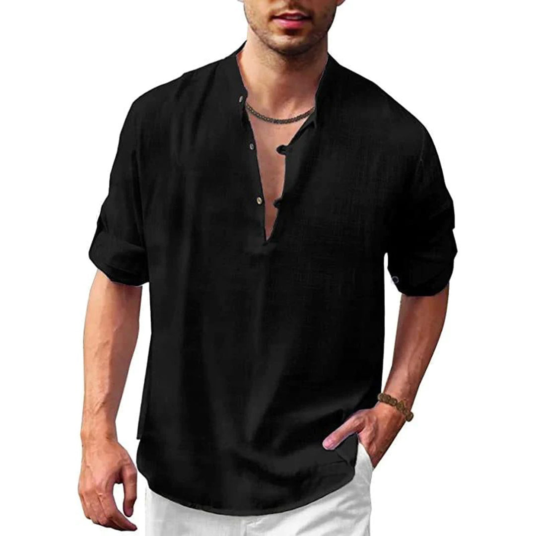 Levoire | Chemise Pour Hommes Élégante Élégance, Confort & Polyvalence Noir