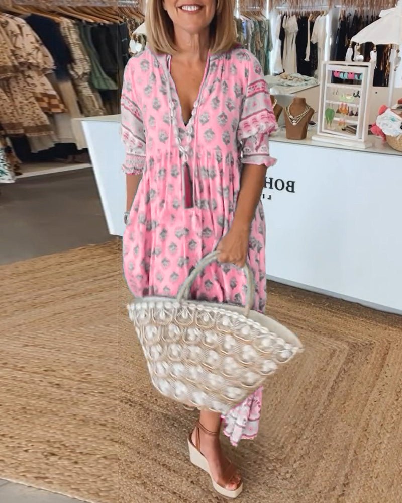 Levoire | Robe Bohème Élégante Rosa