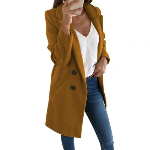 Levoire | Manteau Blazer Long Élégant Braun