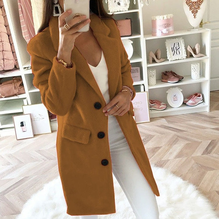 Levoire | Veste Blazer Longue Élégante Pour Femmes Khaki