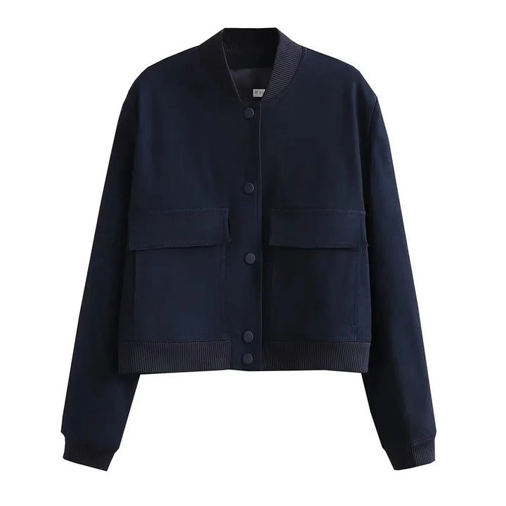 Levoire | Veste Bomber Multicolore De Printemps Bleu foncé