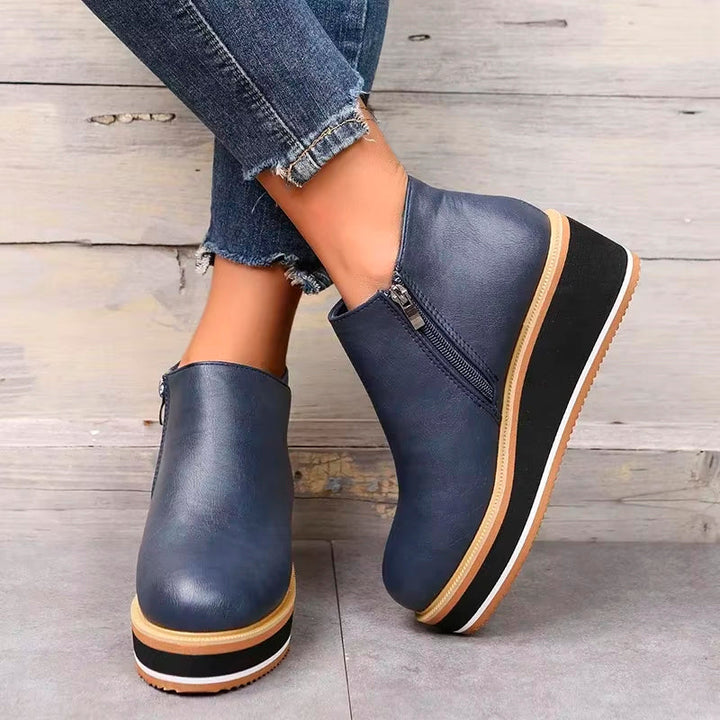 Levoire | Bottes en cuir avec fermeture éclair