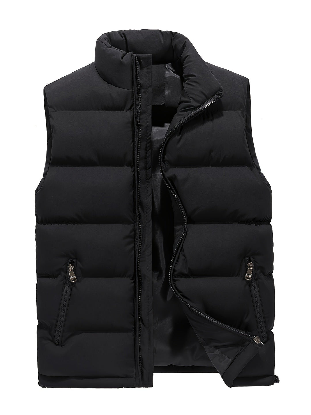 Levoire | Veste Puffer Sans Manches Avec Col High Noir
